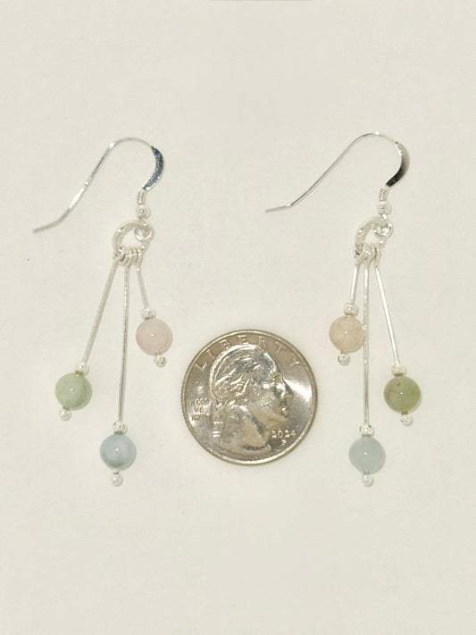 Beryl Earrings, Tri-dangle