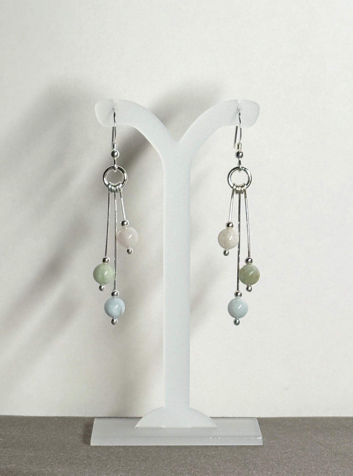 Beryl Earrings, Tri-dangle