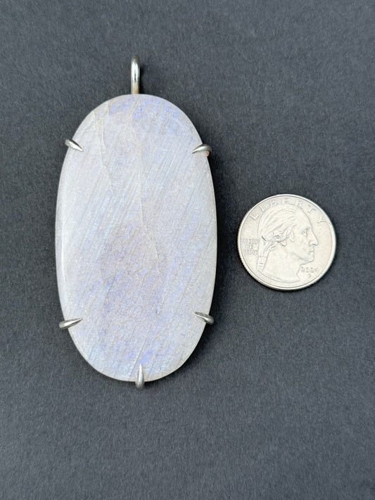 Rainbow Moonstone Prong Mount