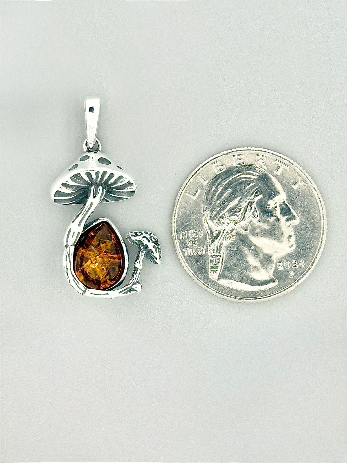 Amber Pendant, Mushroom