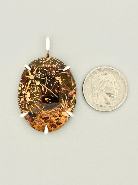 Starburst Rhyolite Prong Mount, "Meteor Shower on the Moon"