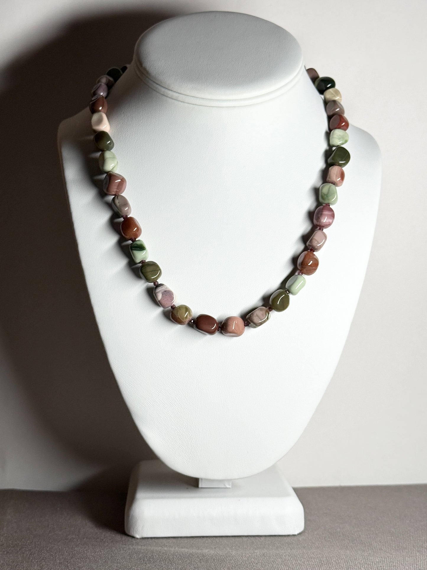 Imperial Jasper Necklace with Garnet