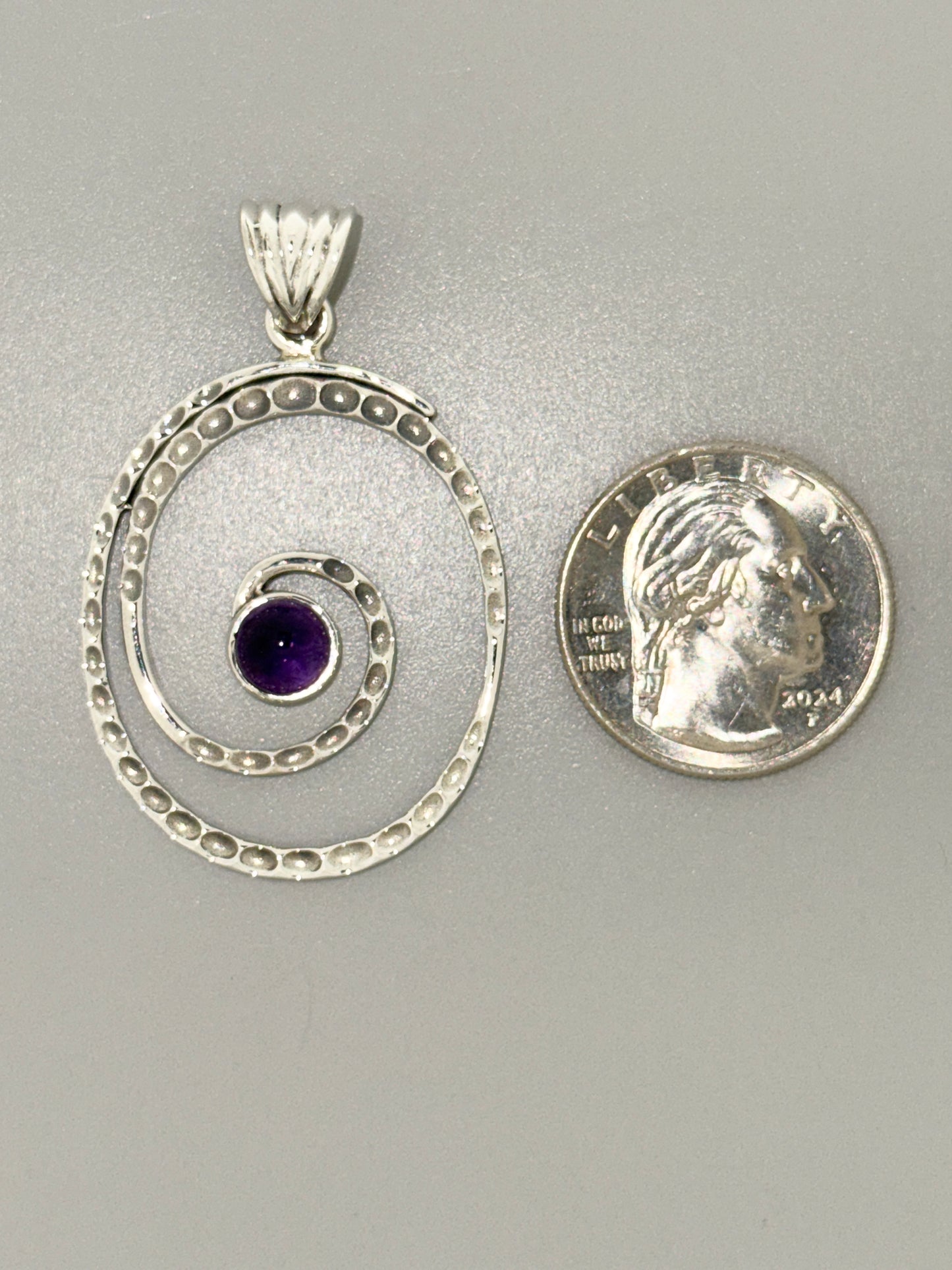 Amethyst Spiral Pendant