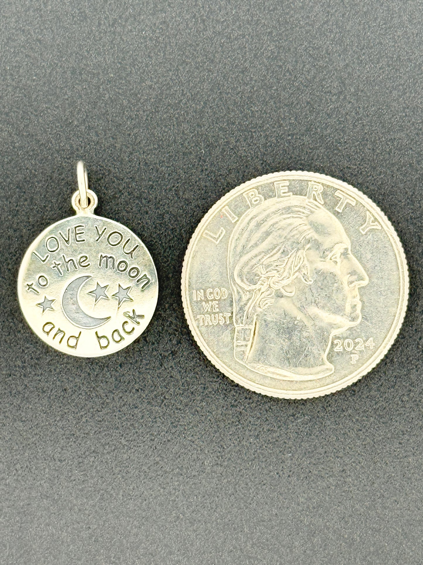 Sterling Silver Pendant, Love Charm