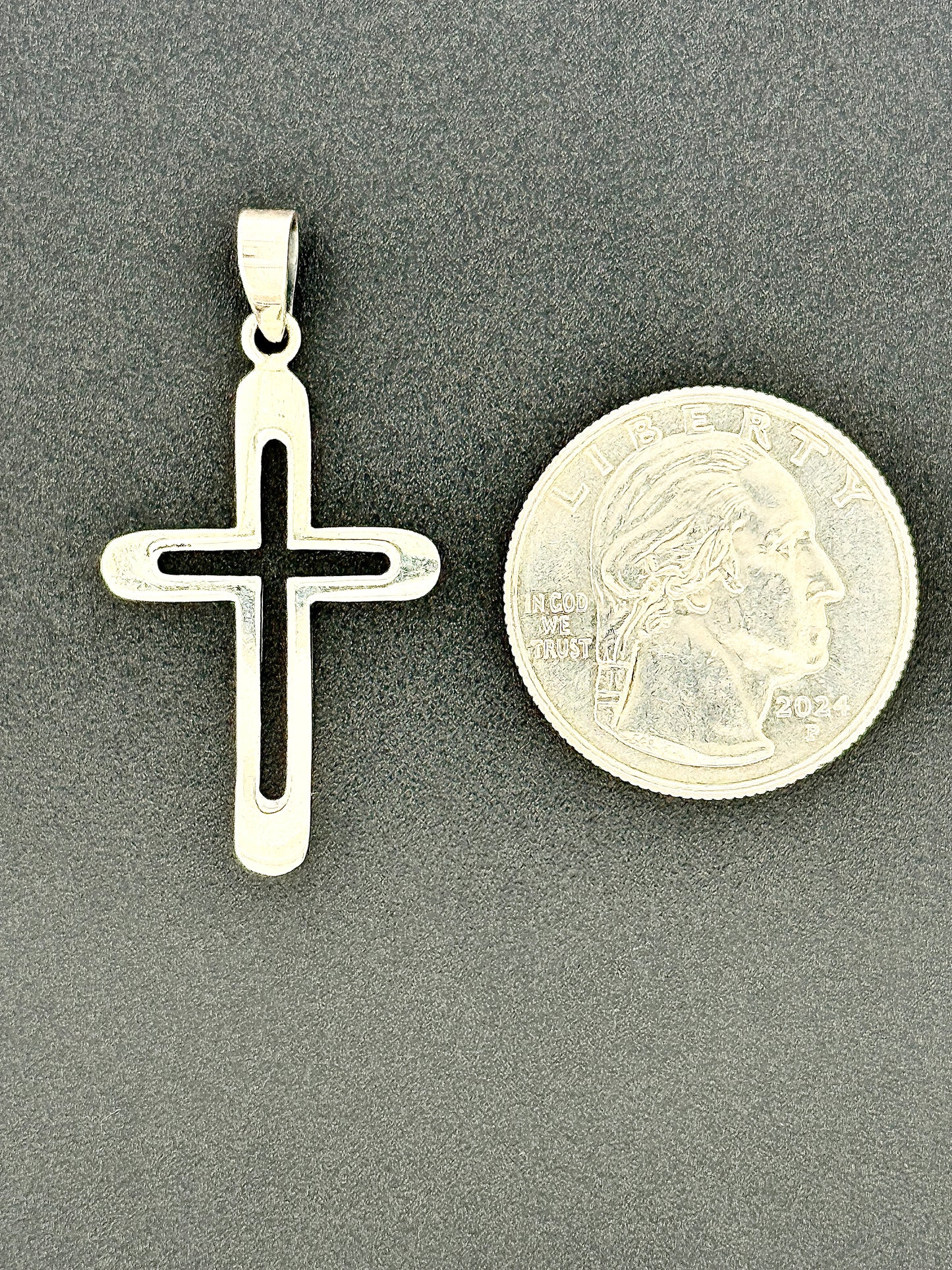 Sterling Silver Cross Pendant, Large
