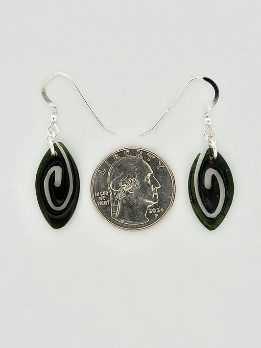 Jade Earrings, Hand-carved