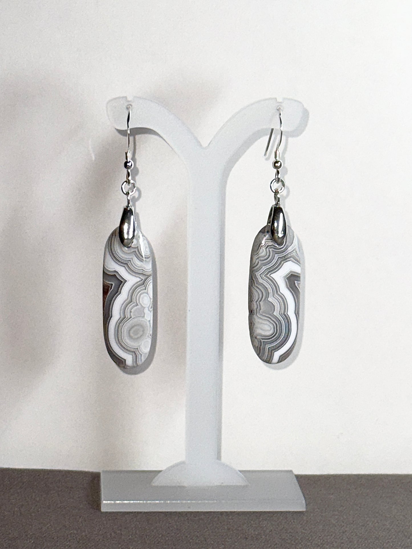 Laguna Lace Agate Earrings