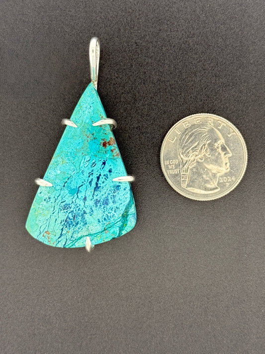 Chrysocolla/Azurite/Malachite/Cuprtie Pendant