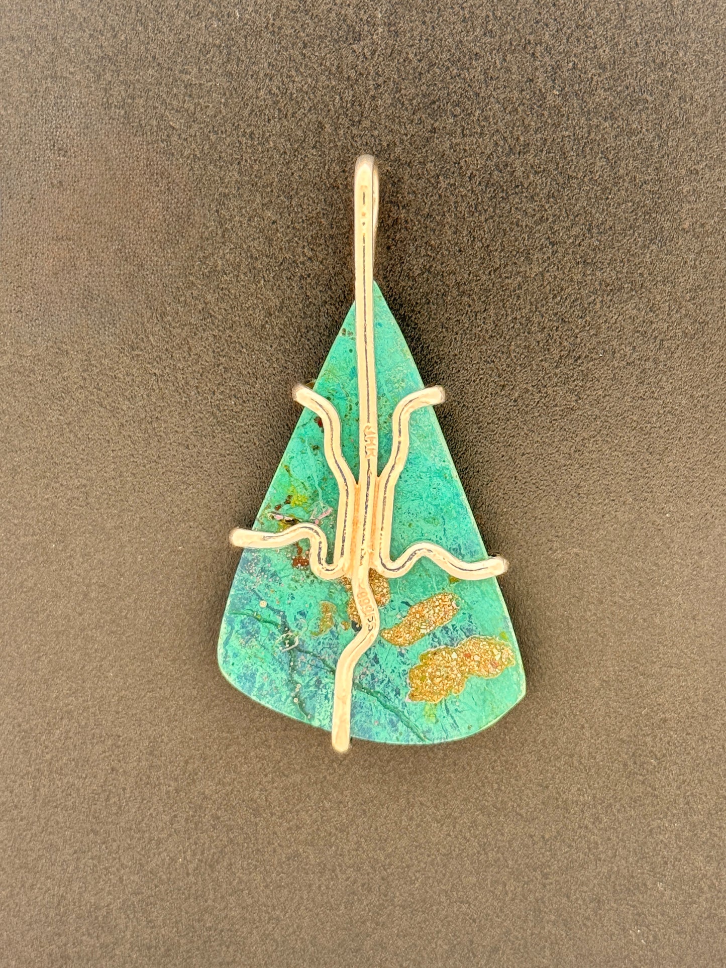 Chrysocolla/Azurite/Malachite/Cuprtie Pendant