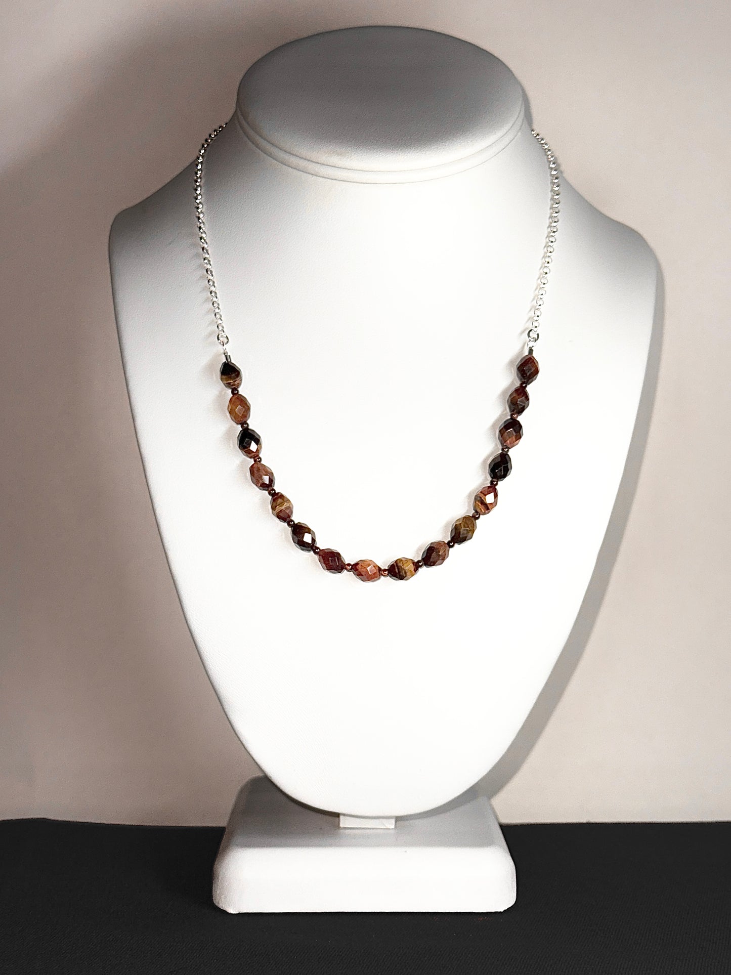 Tigereye Necklace, Faceted