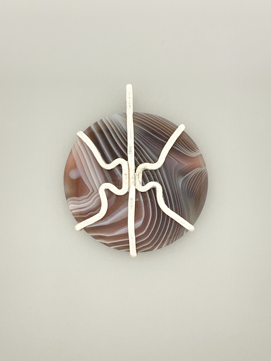 Botswana Agate Prong Mount