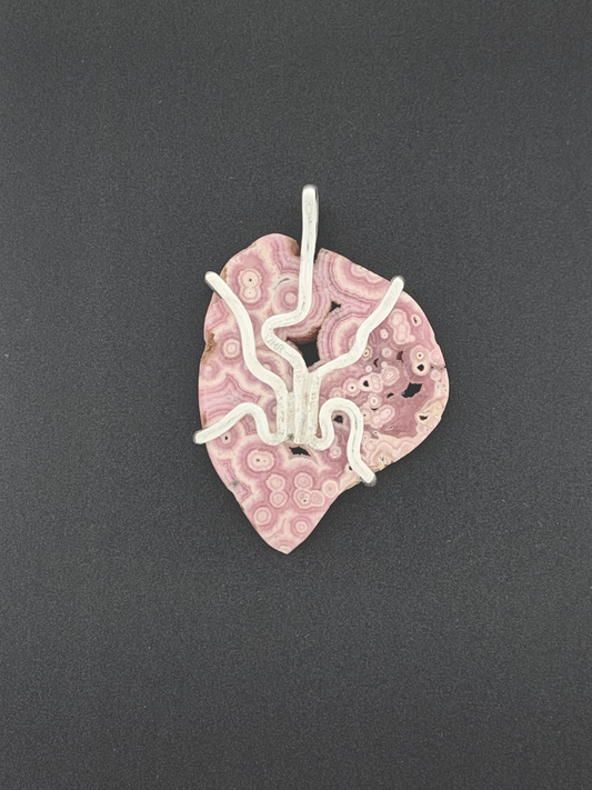 Rhodochrosite Prong Mount