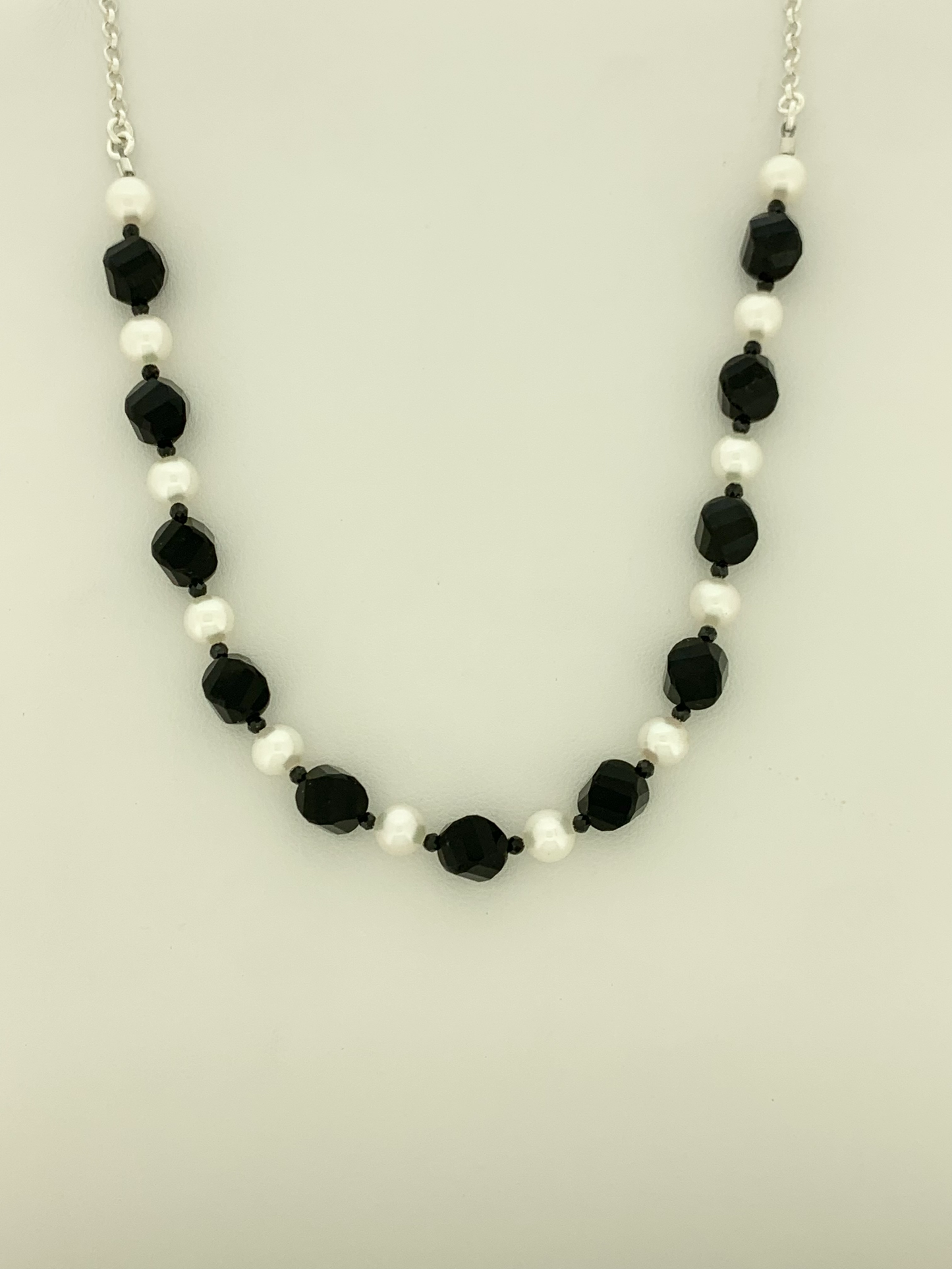 Black Onyx And Freshwater Pearl Necklace