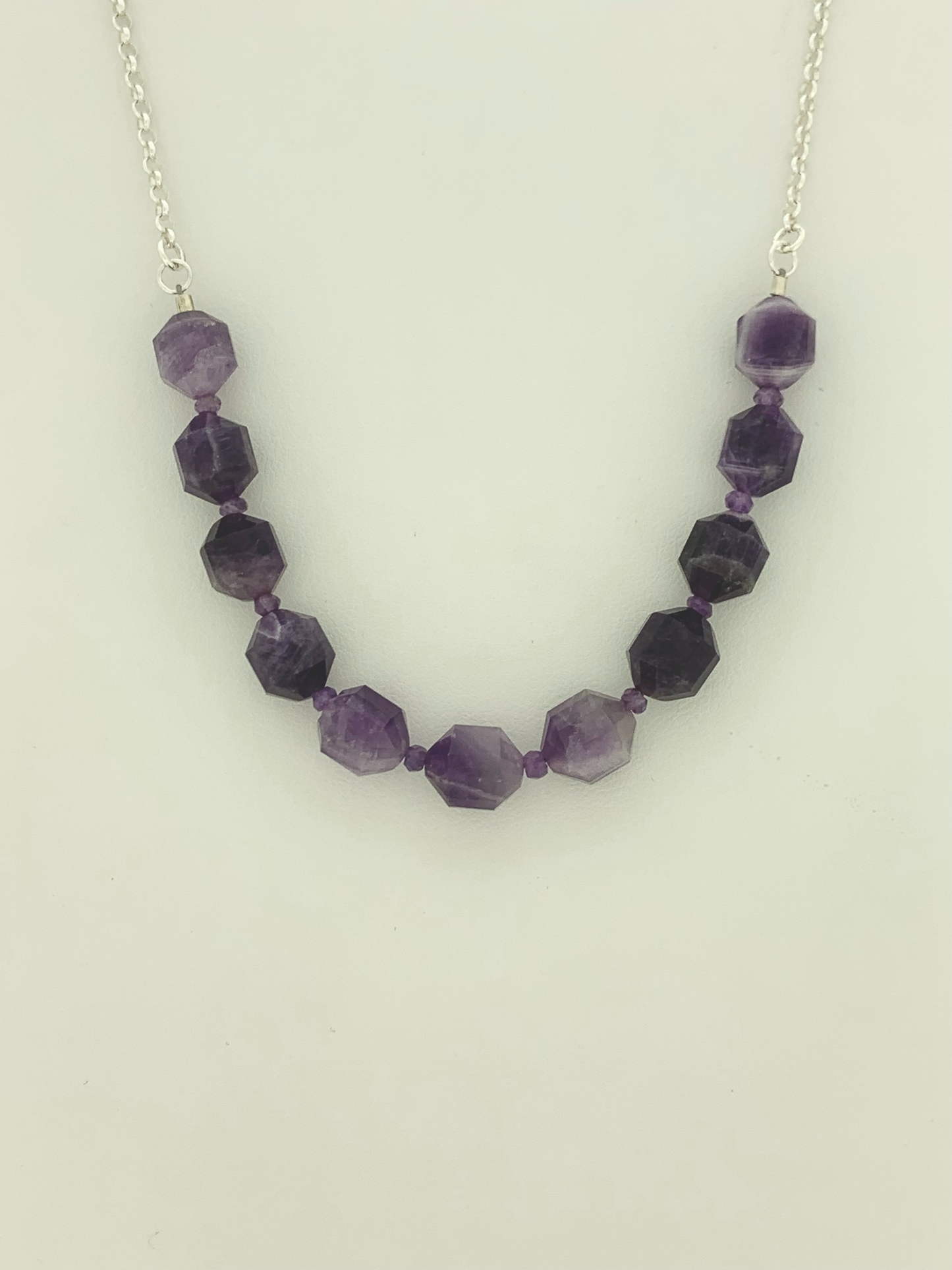 Amethyst and Snow Quartz Necklace