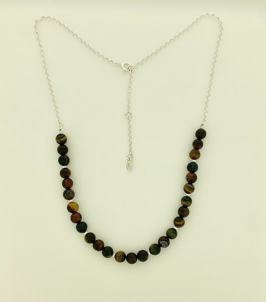 Tigereye Necklace, Tri-color