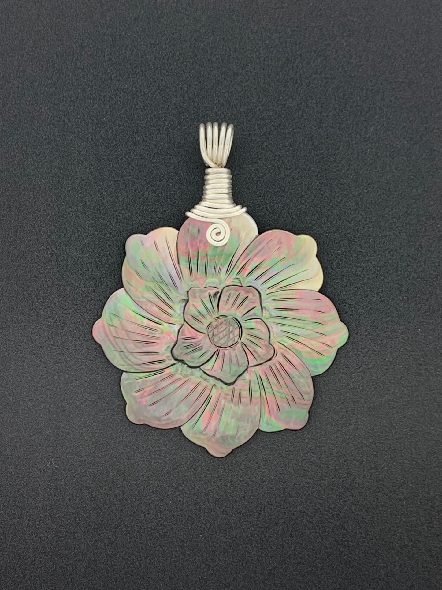 Mother of Pearl Wire Wrap, Flower