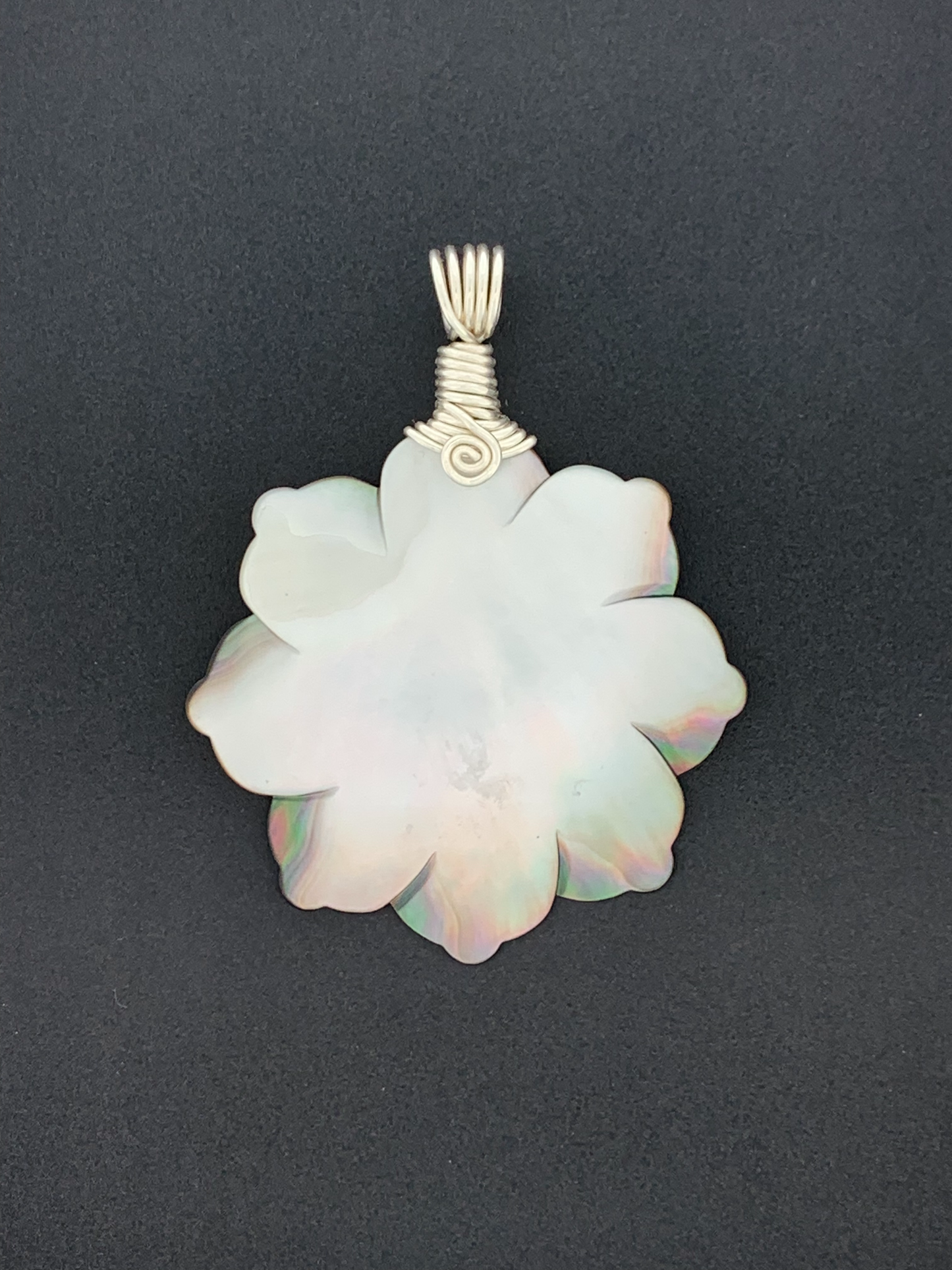 Mother of Pearl Wire Wrap, Flower
