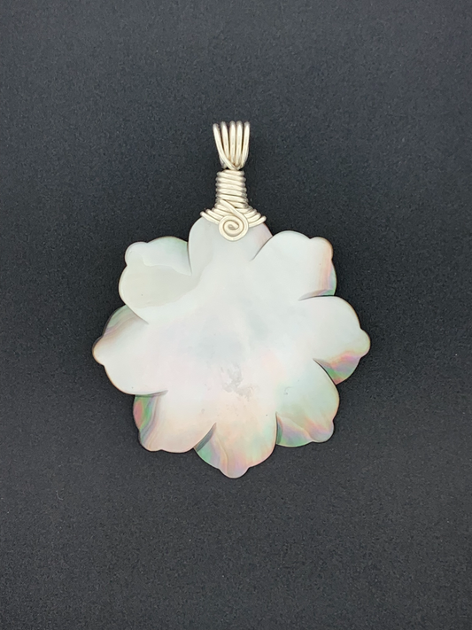 Mother of Pearl Wire Wrap, Flower