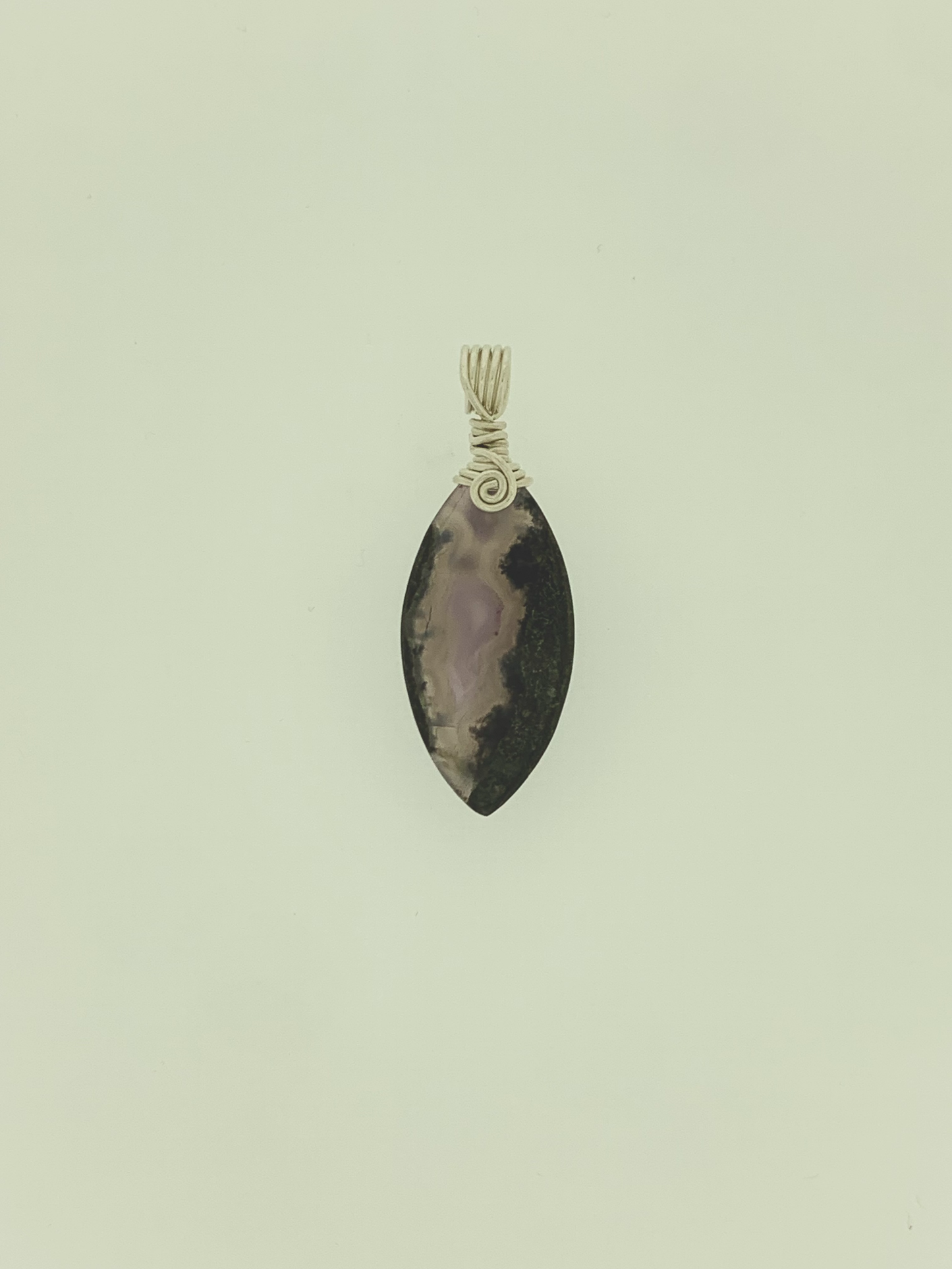 Moss Agate Wire Wrap, Purple