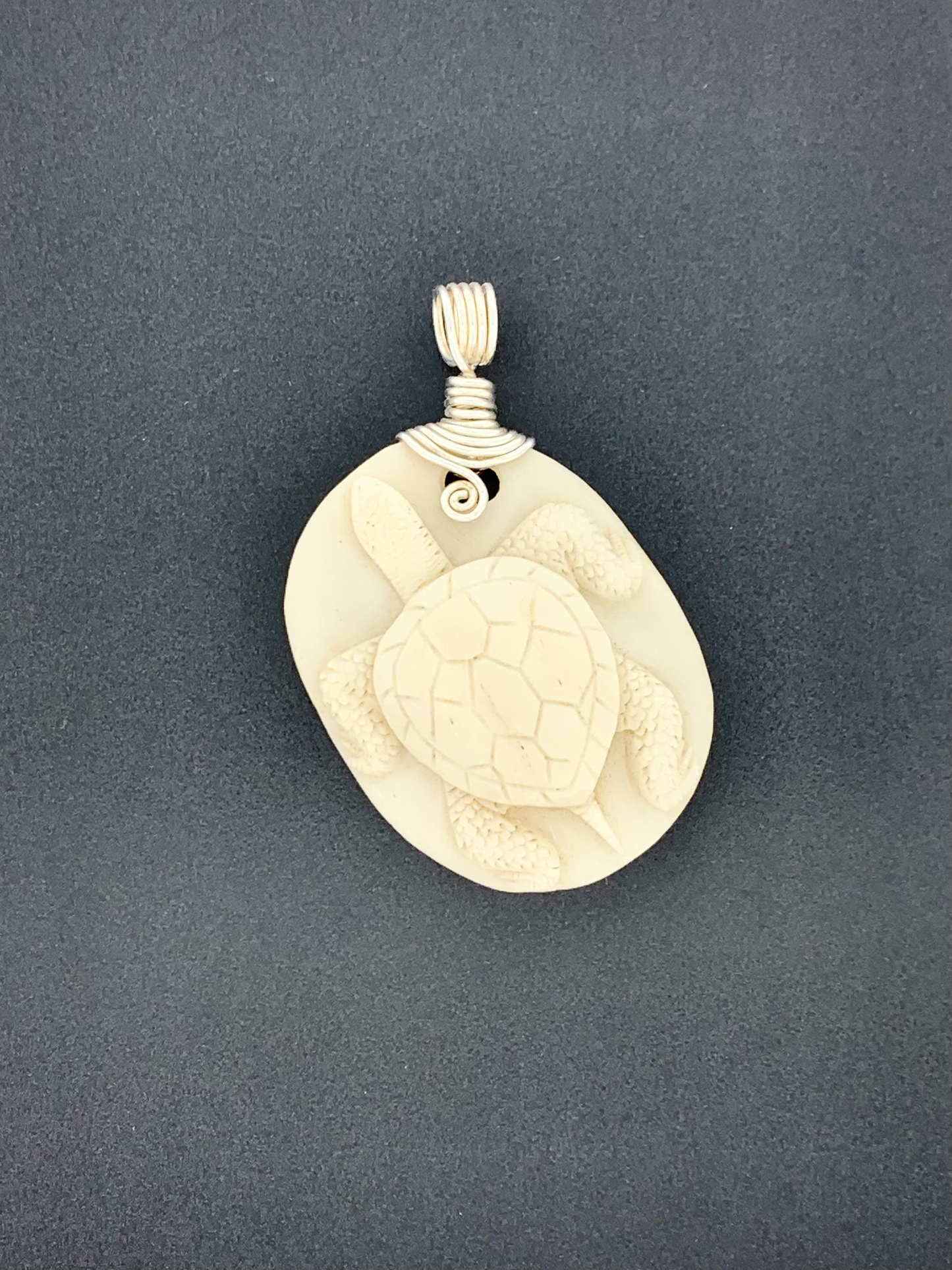 Carved Water Buffalo Bone Wire Wrap