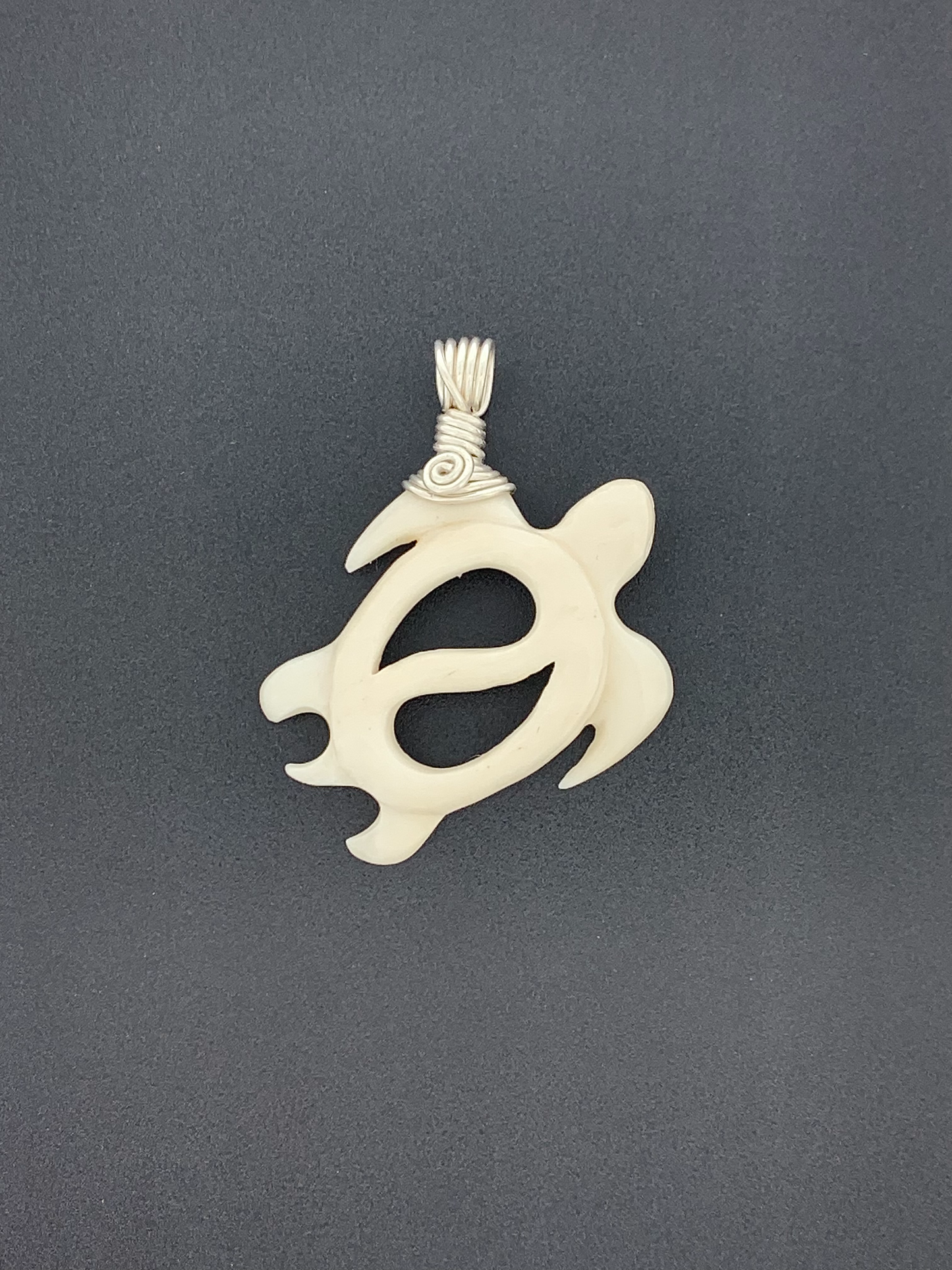 Carved Water Buffalo Bone Wire Wrap