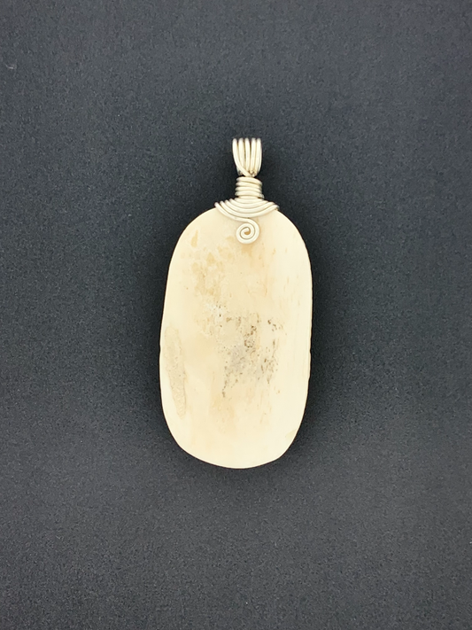 Carved Water Buffalo Bone Wire Wrap