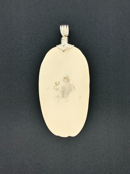 Carved Water Buffalo Bone Wire Wrap