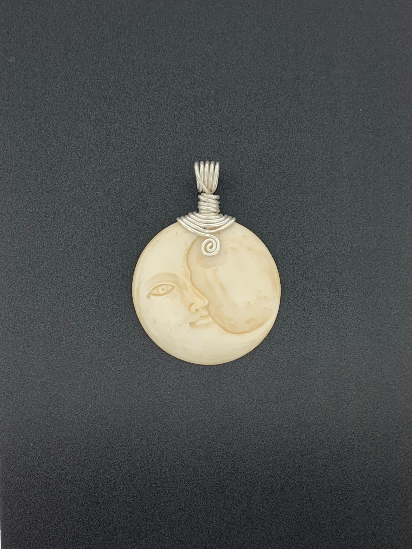 Carved Water Buffalo Bone Wire Wrap