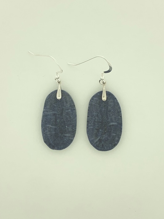Blue Coral Earrings