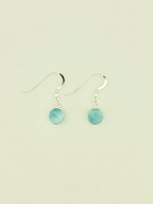 Larimar Sphere Earrings