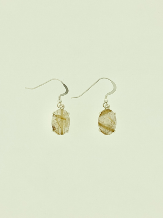 Rutilated Quartz Earrings