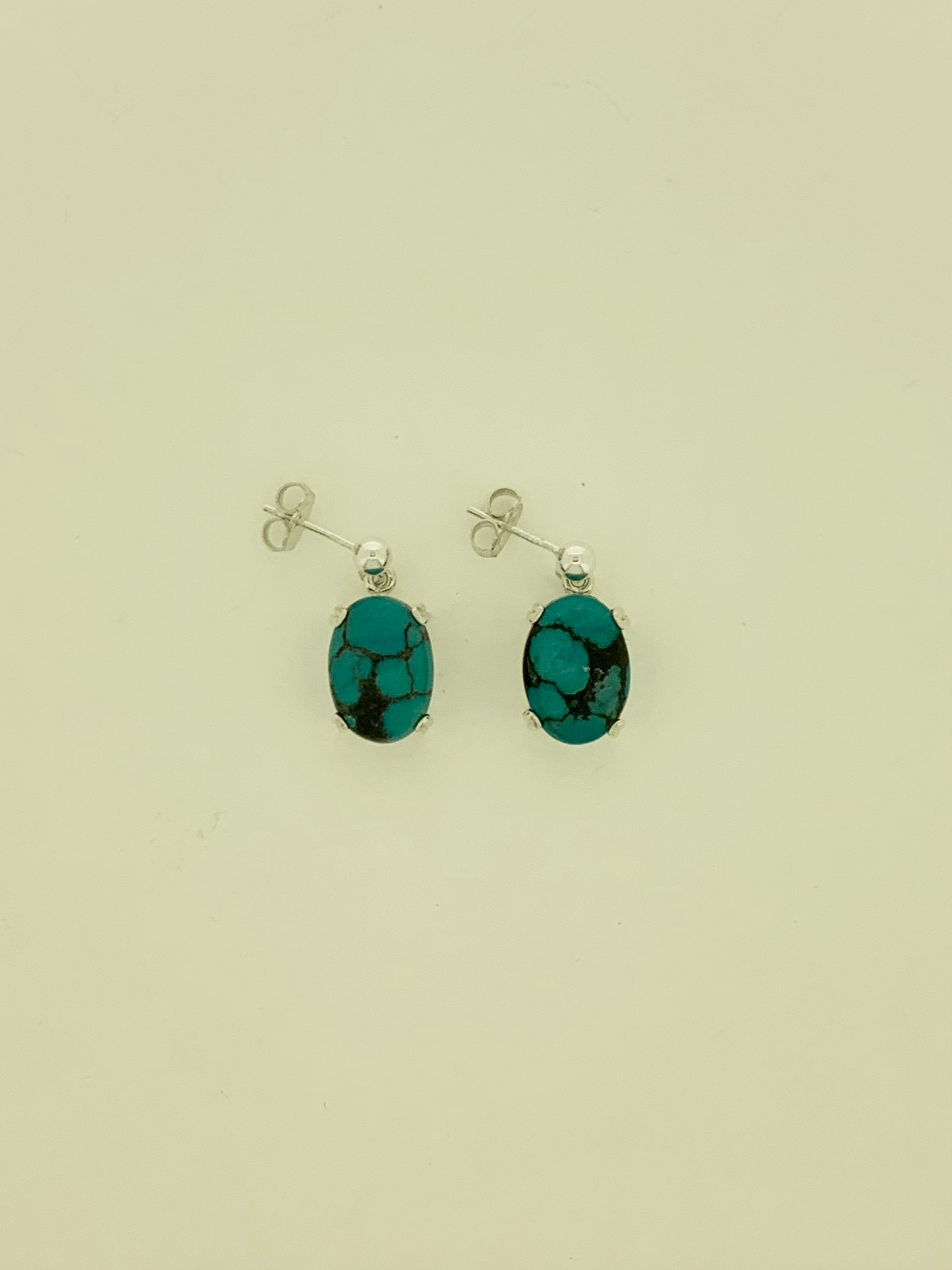 Turquoise Earrings, Ball-and-post