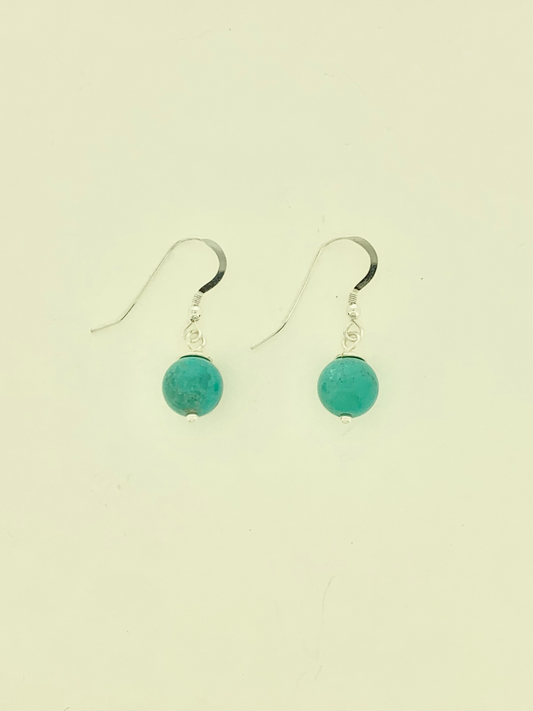 Turquoise Sphere Earrings