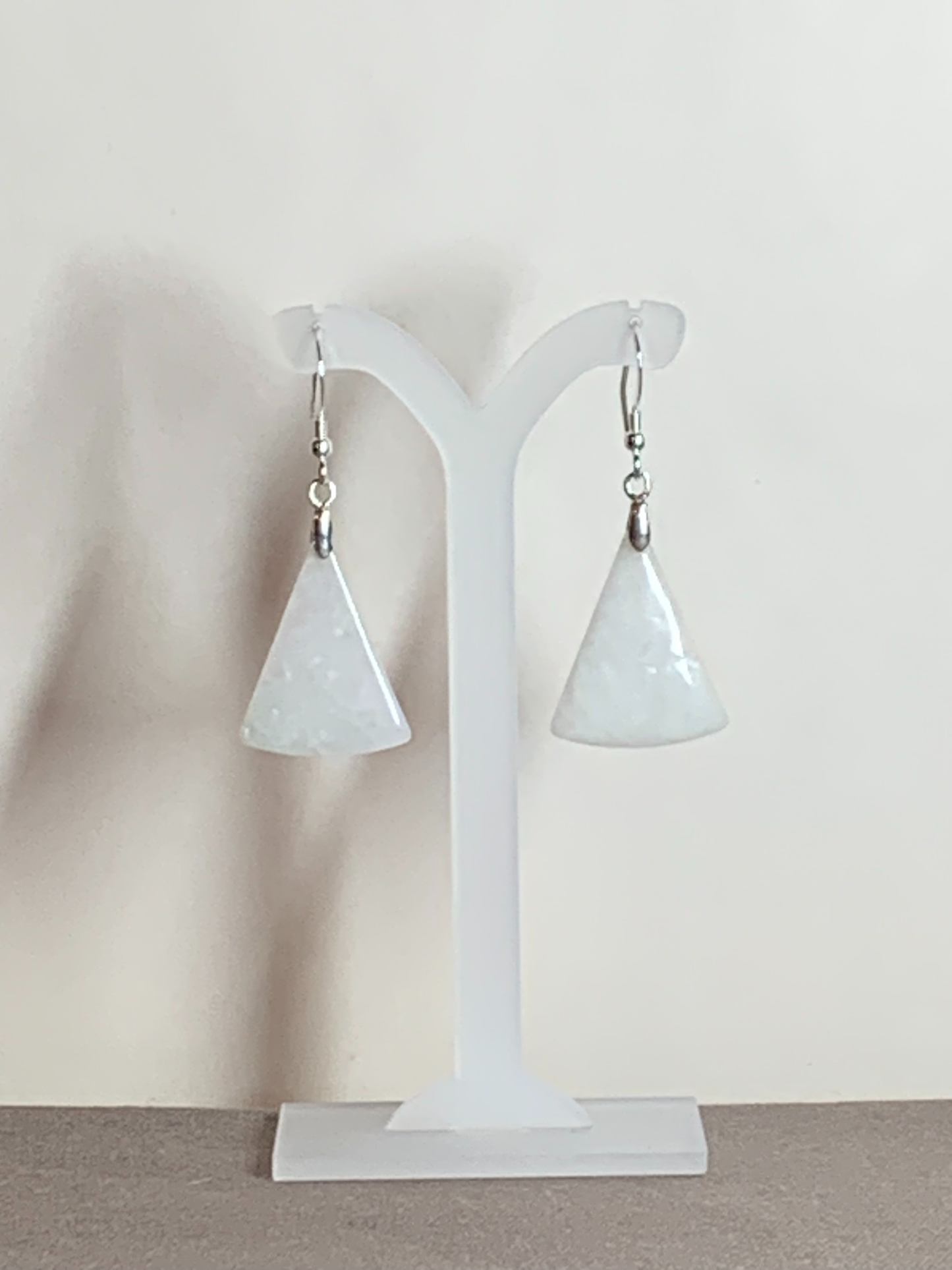 Jade Earrings, White