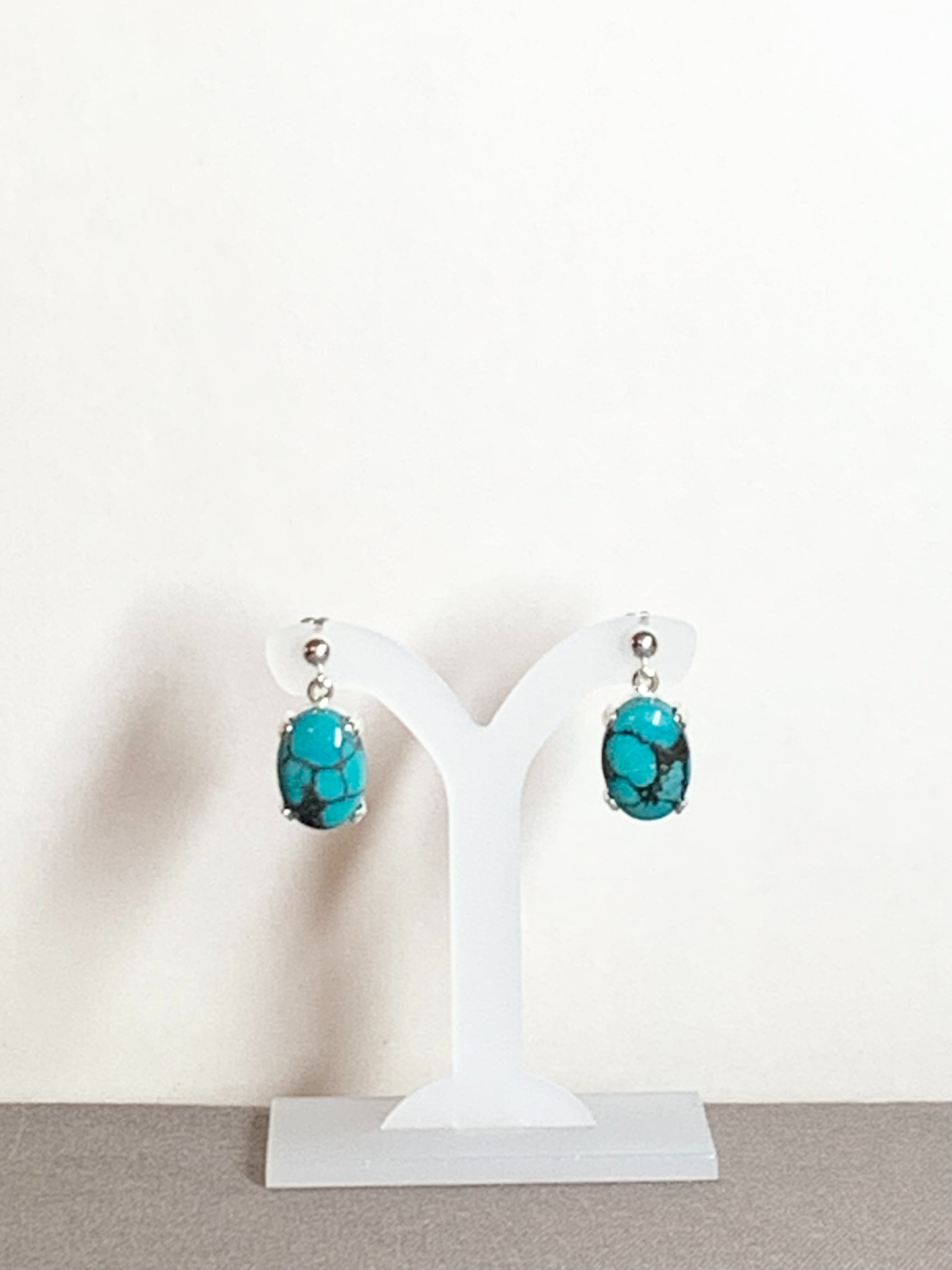 Turquoise Earrings, Ball-and-post