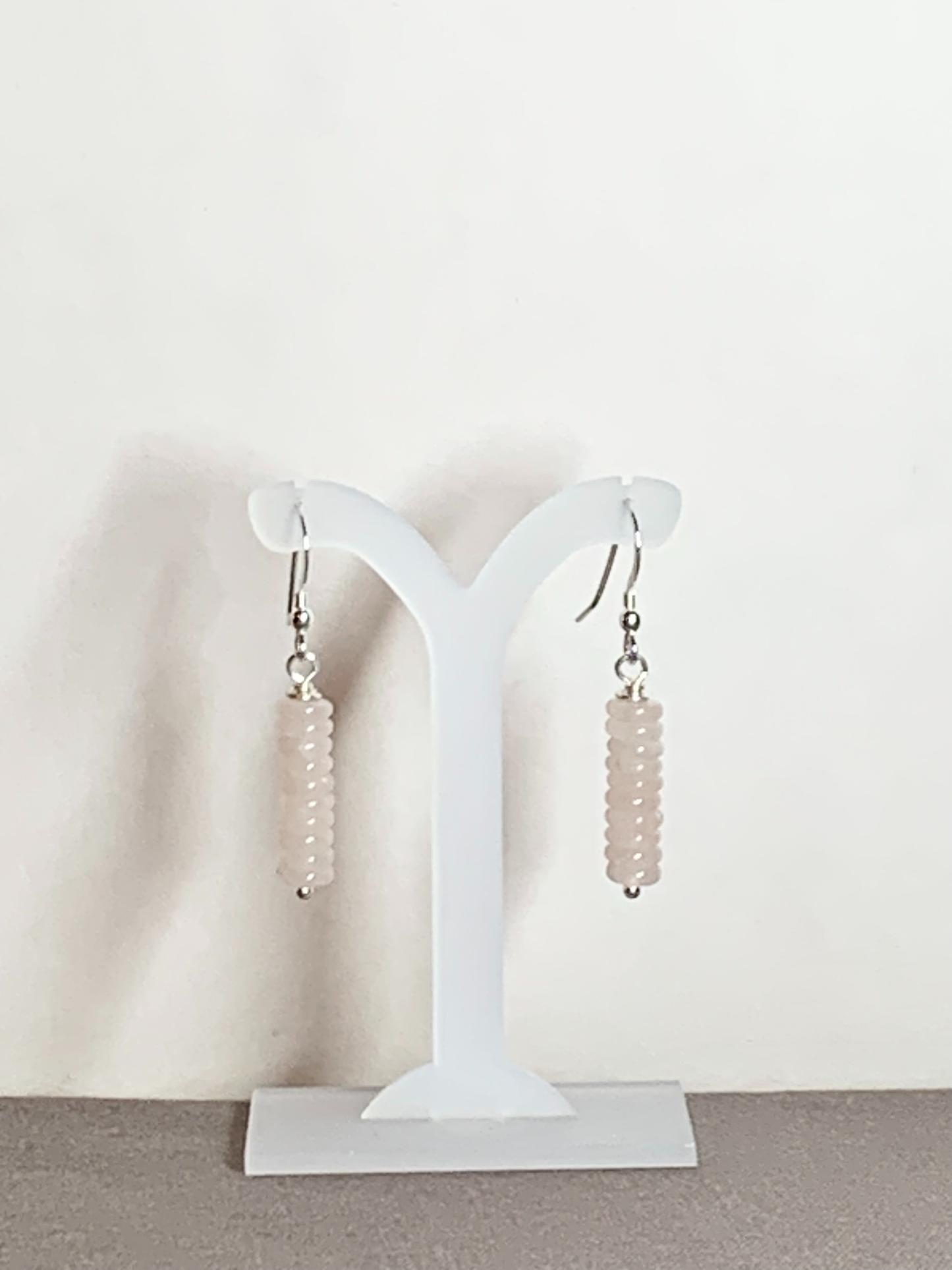 Rose Quartz Beaded Earrings