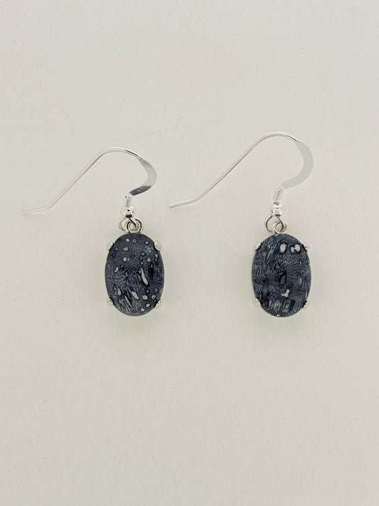 Blue Coral Earrings
