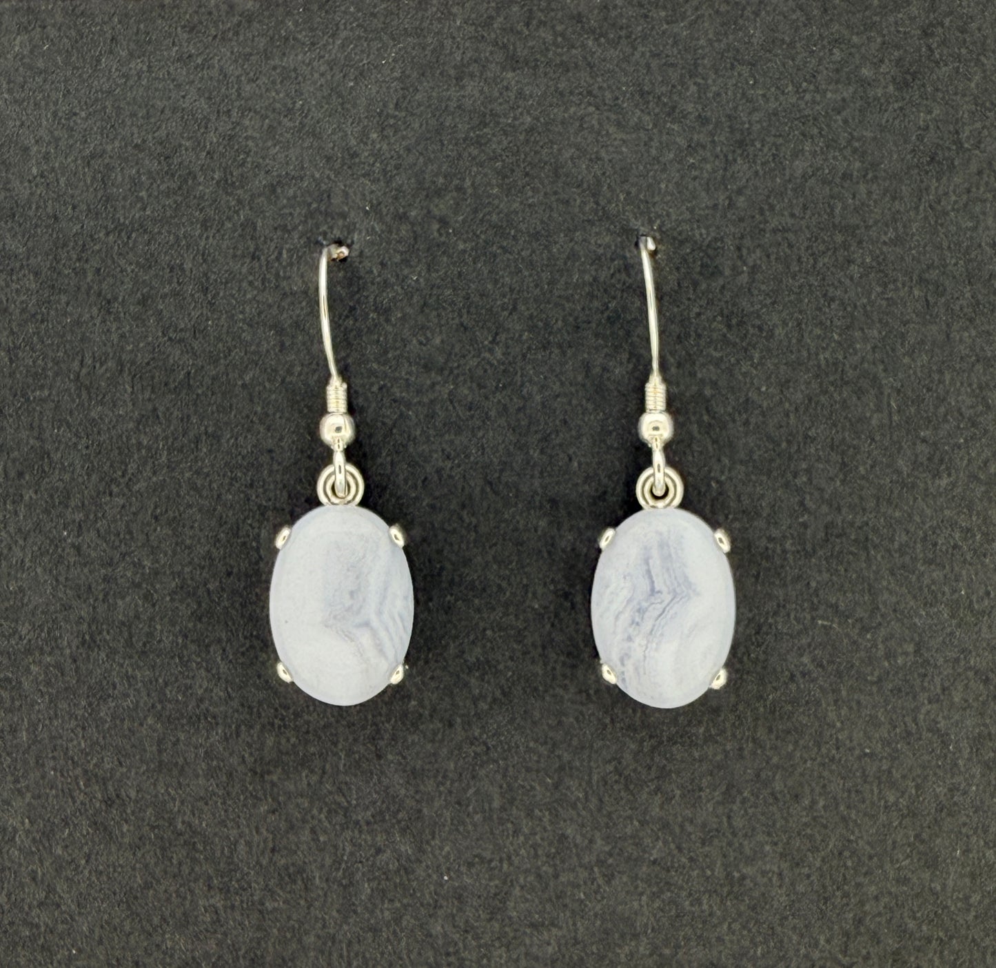 Blue Lace Agate Earrings