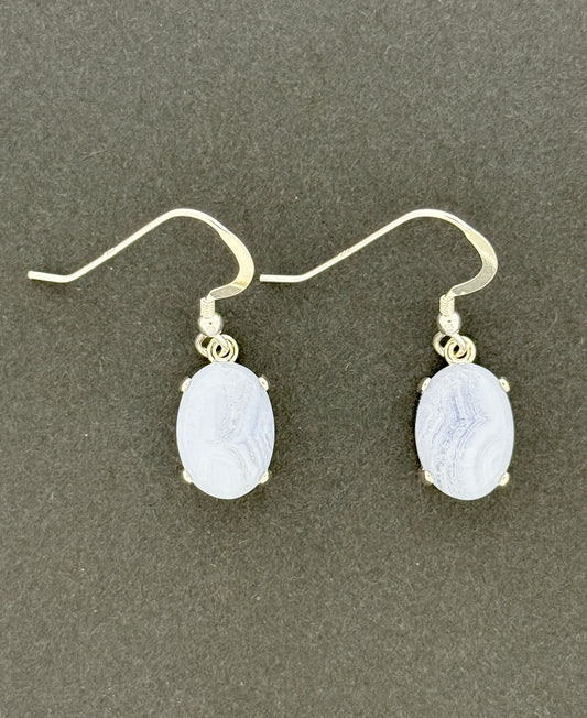 Blue Lace Agate Earrings