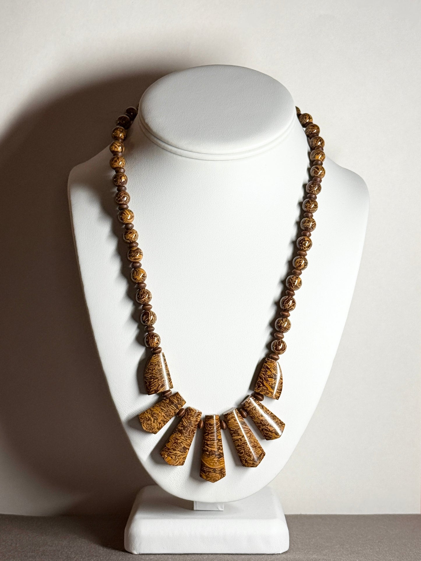 Indian Script Stone Necklace