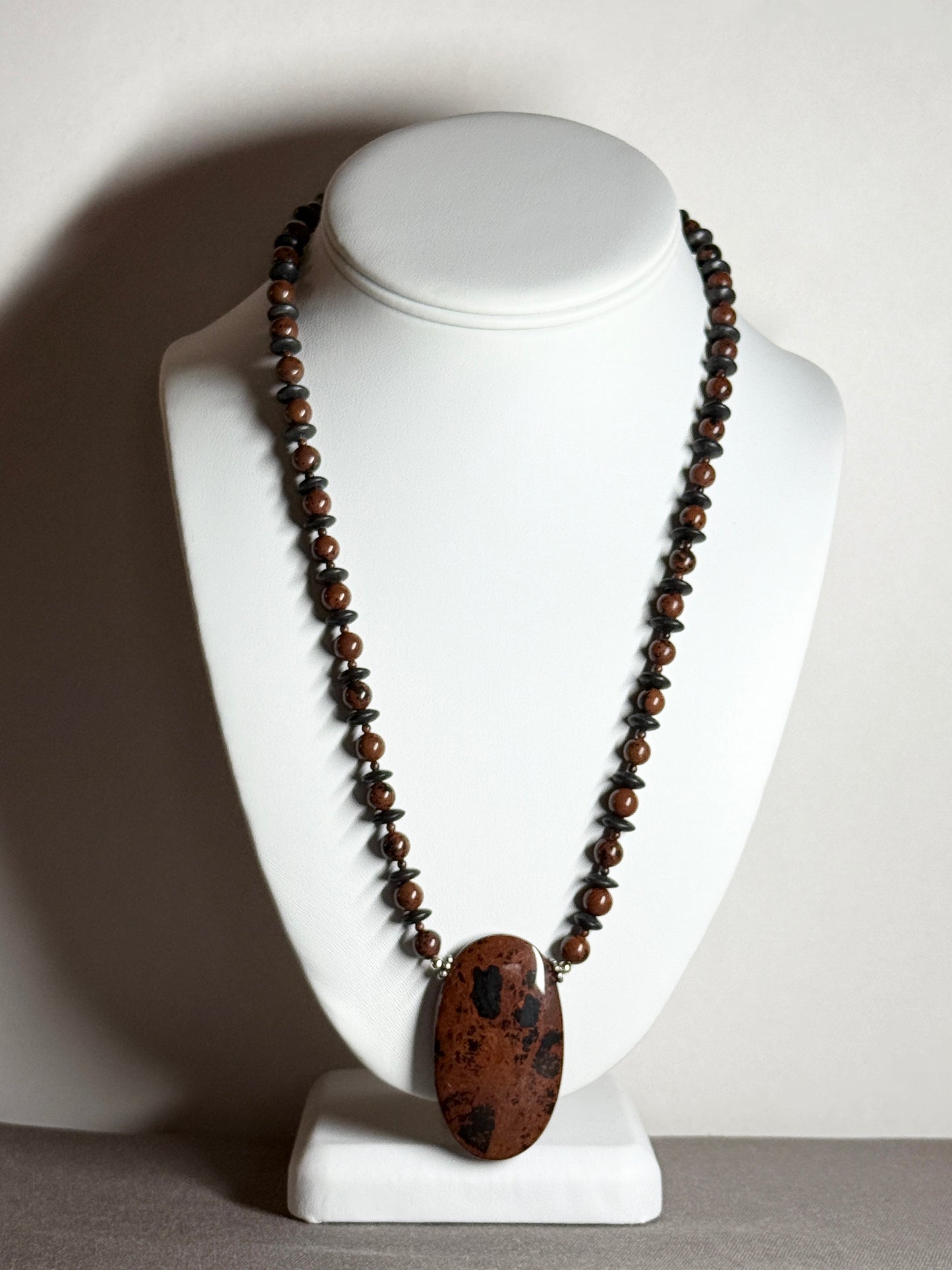 Mahogany Obsidian Necklace