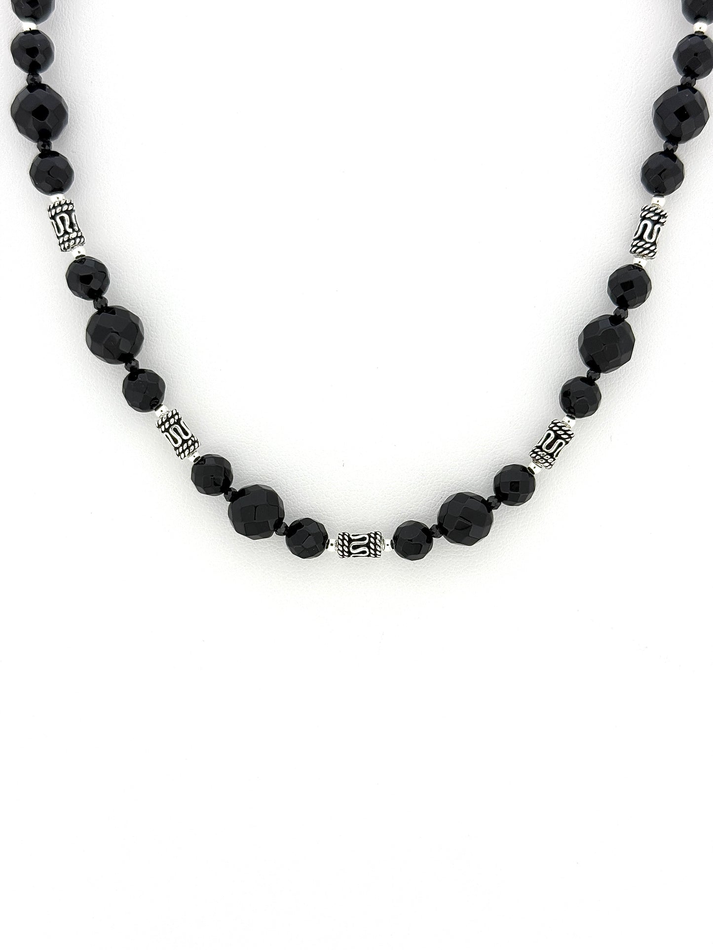 Black Onyx Necklace, Faceted