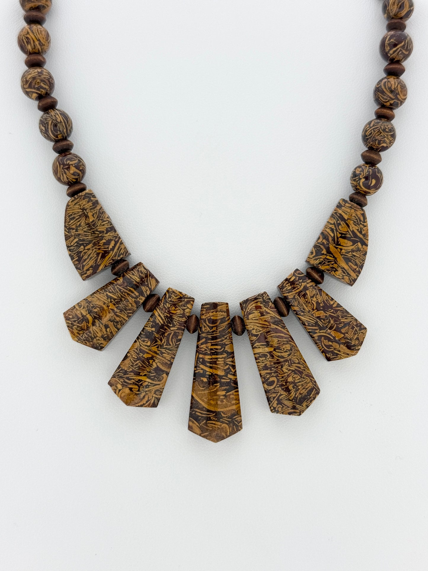 Indian Script Stone Necklace
