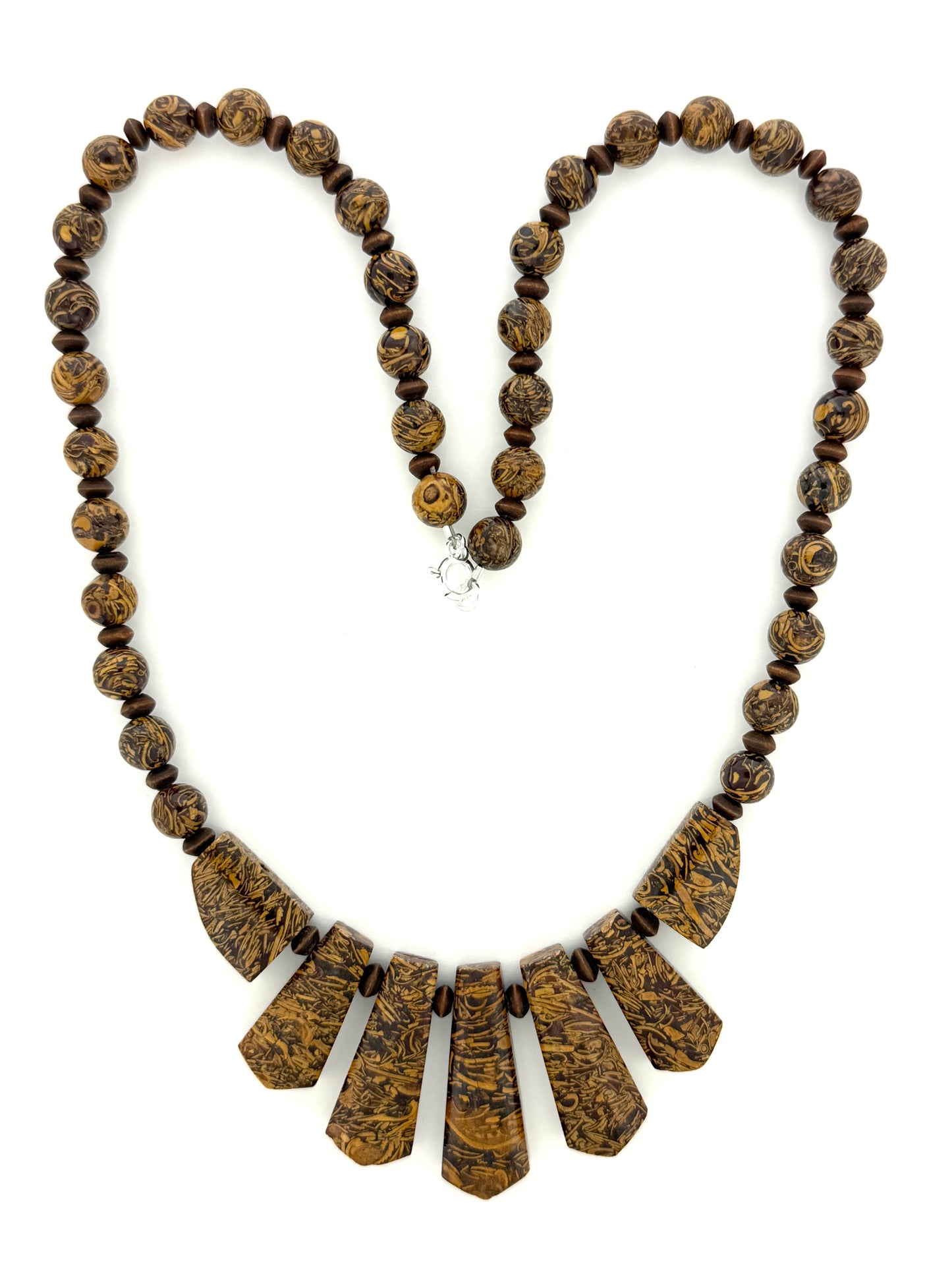 Indian Script Stone Necklace