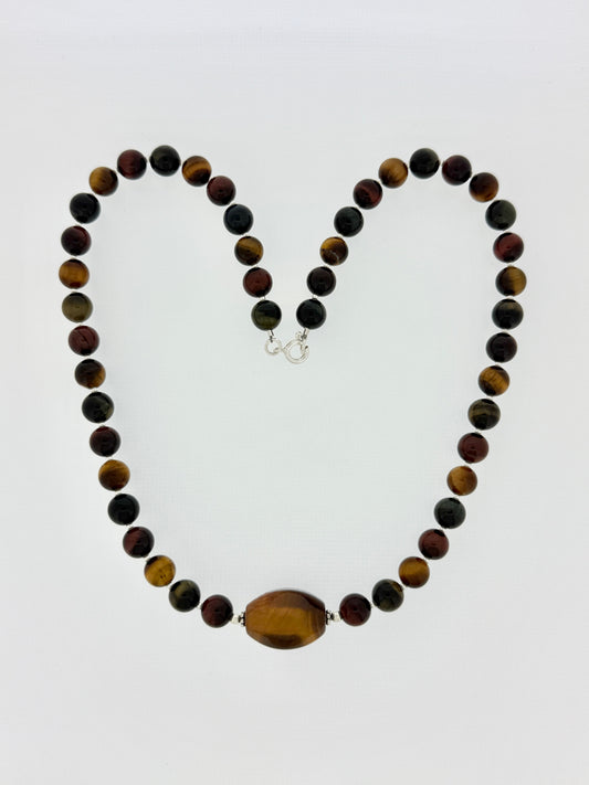 Tigereye Necklace, Tri-color