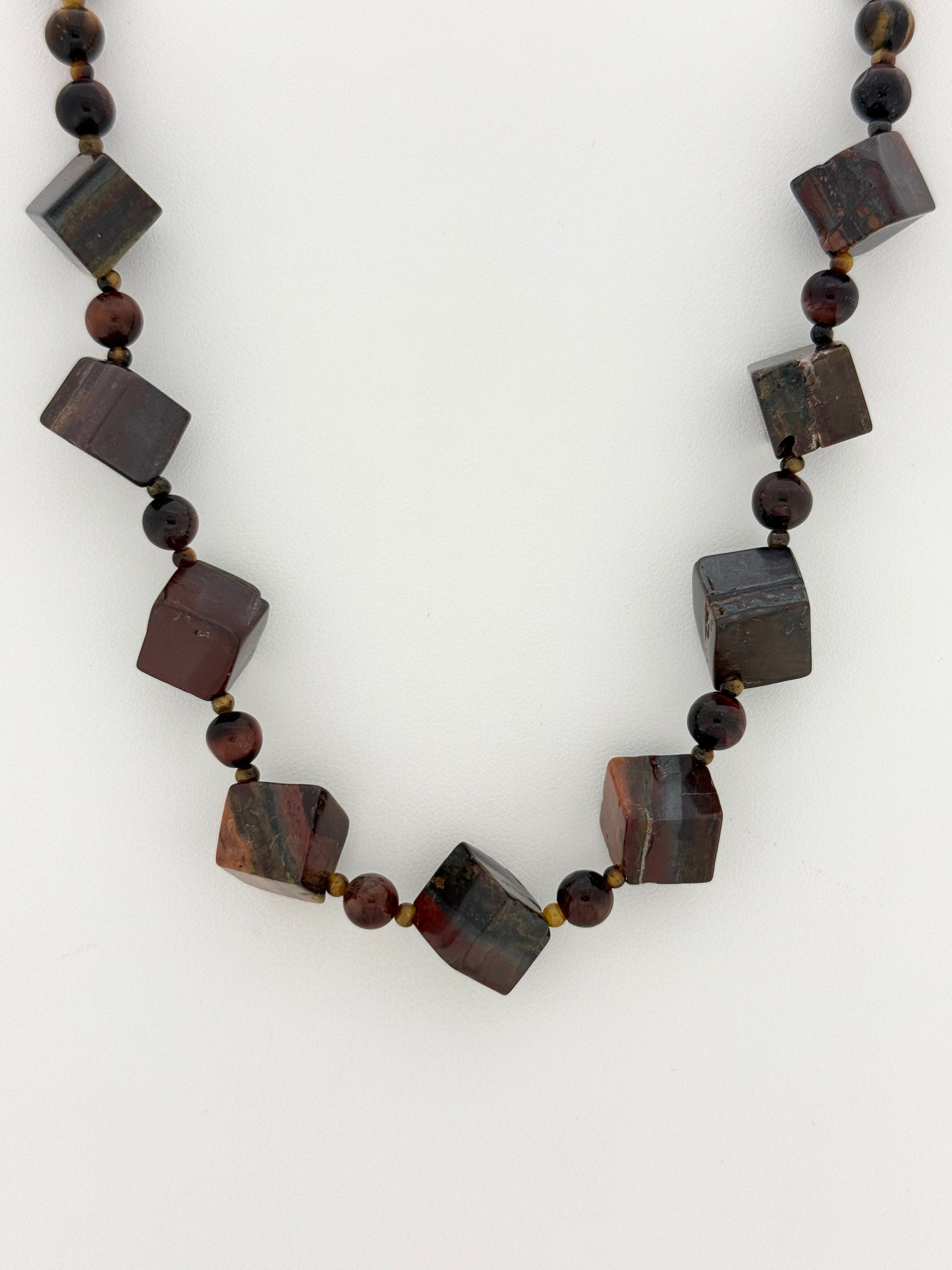Tiger Iron And Red Jasper Necklace