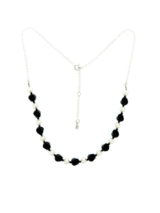 Black Onyx And Pearl Necklace