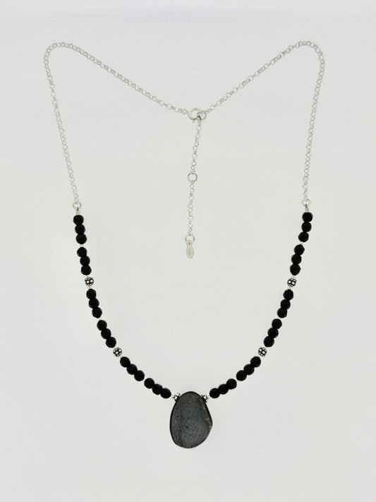 Geode Section Necklace, Druzy