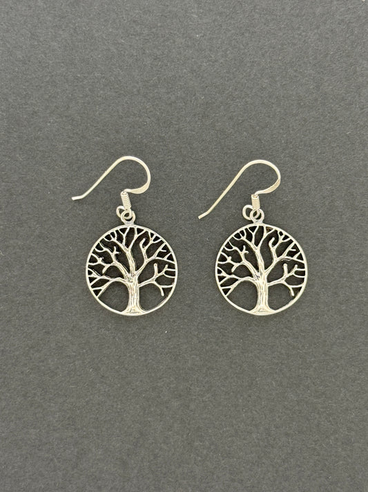 Sterling Silver Tree of Life Earrings