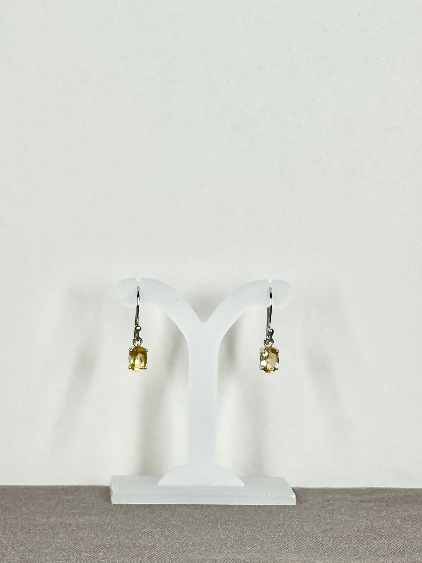 Citrine Earrings with Faceted Stones